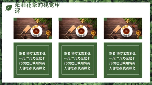 茉莉花茶满墙绿色植物通用PPT模板