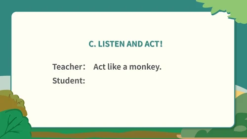 卡通动物英语《ANIMALS》教学课件PPT模板