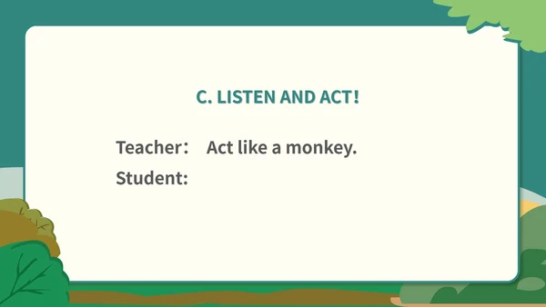 卡通动物英语《ANIMALS》教学课件PPT模板
