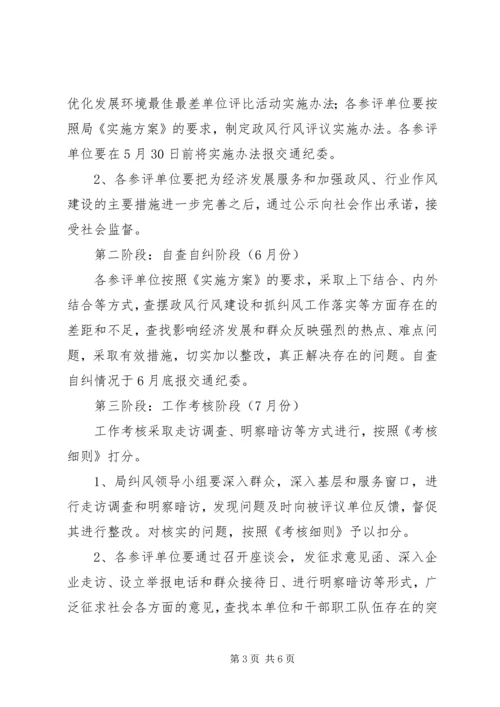 交通行风评议实施方案精编.docx