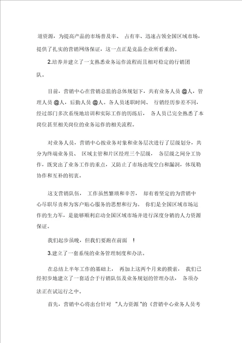 营销总监述职报告3篇