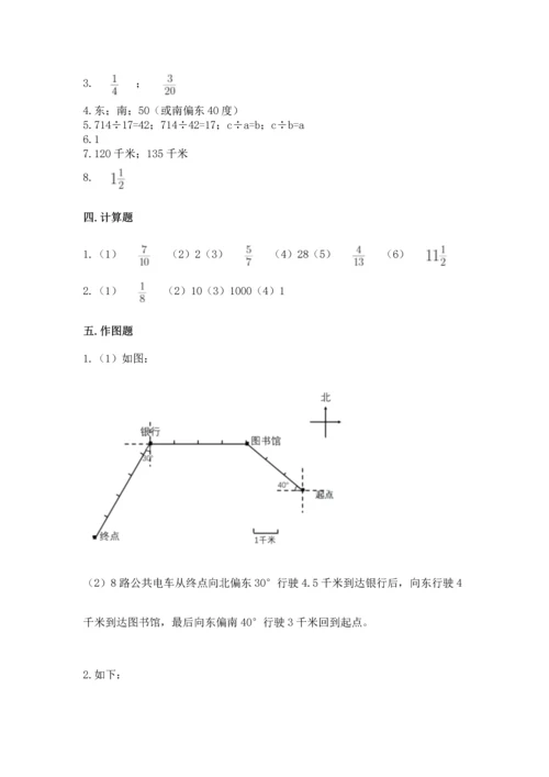 人教版六年级上册数学 期中测试卷及答案【有一套】.docx