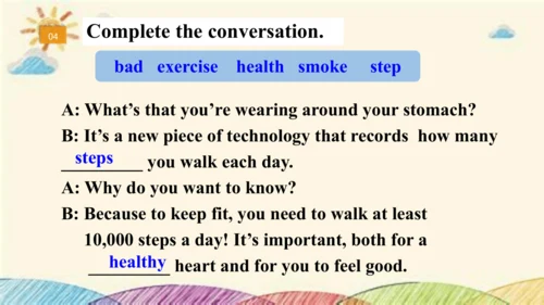 Module 5 Look after yourself Unit 3 Language in us