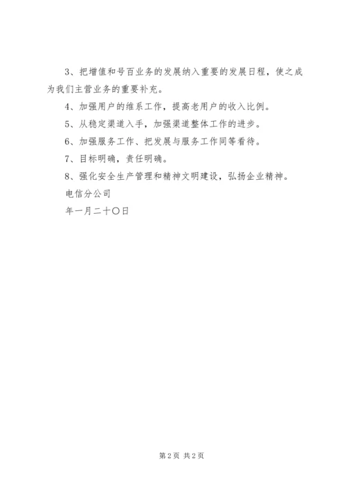 电信分公司工作计划 (2).docx