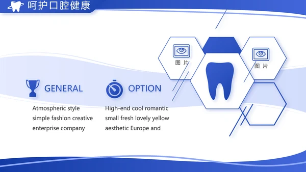 蓝色简约医疗牙科工作汇报计划PPT