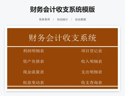 财务会计收支系统模版