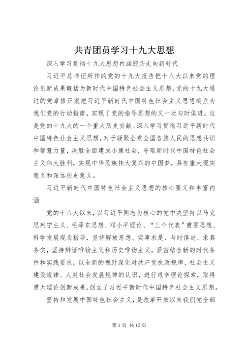 共青团员学习十九大思想 (3).docx