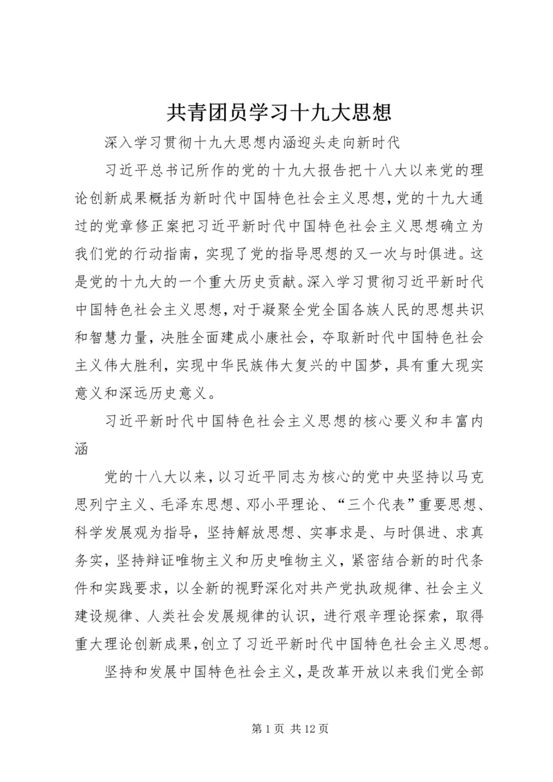 共青团员学习十九大思想 (3).docx