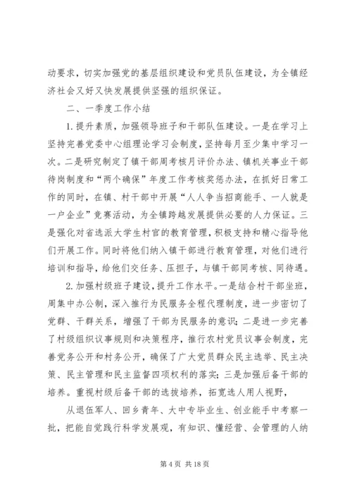 基层组织建设一季度工作汇报.docx