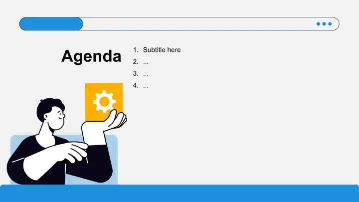 蓝色插画风通用行业员工入职培训PPT主题