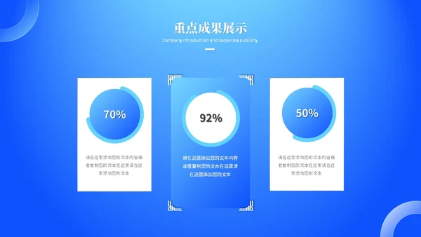 蓝色渐变科技风工作总结工作汇报ppt模板