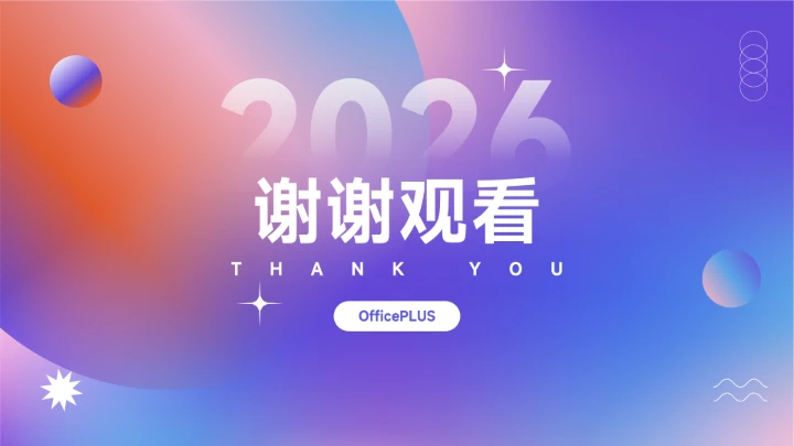 紫色多色弥散阴影创意项目策划PPT模板