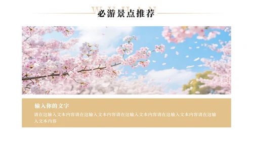 金色实景武汉旅行攻略PPT模板