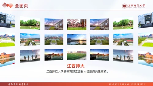 江西师范大学毕业课题论文答辩通用PPT模板