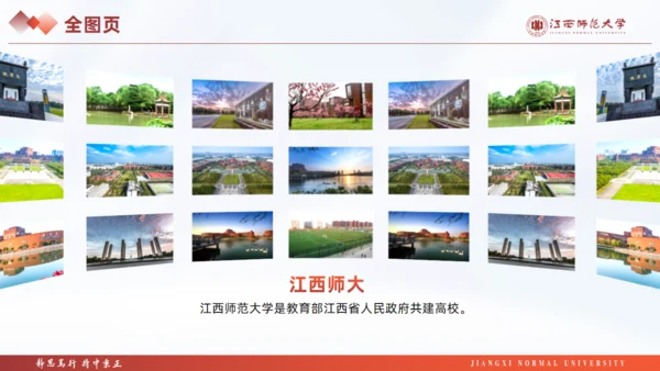 江西师范大学毕业课题论文答辩通用PPT模板