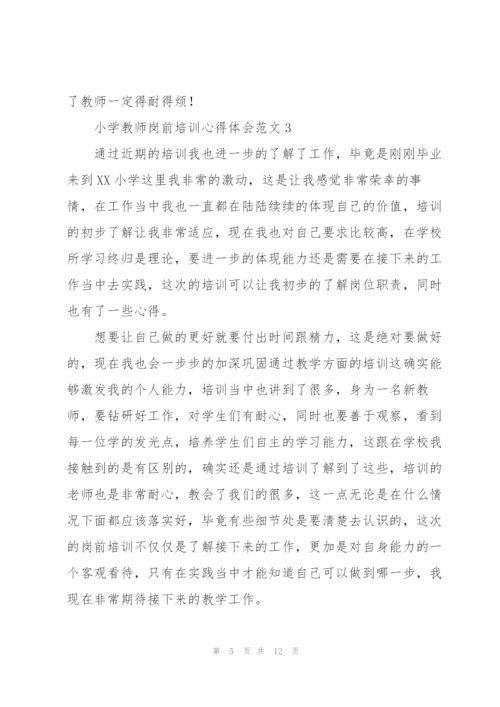 小学教师岗前培训心得体会范文.docx