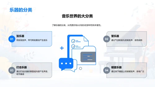 乐器世界探秘PPT模板