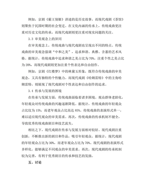 传统戏曲与现代戏剧的比较研究