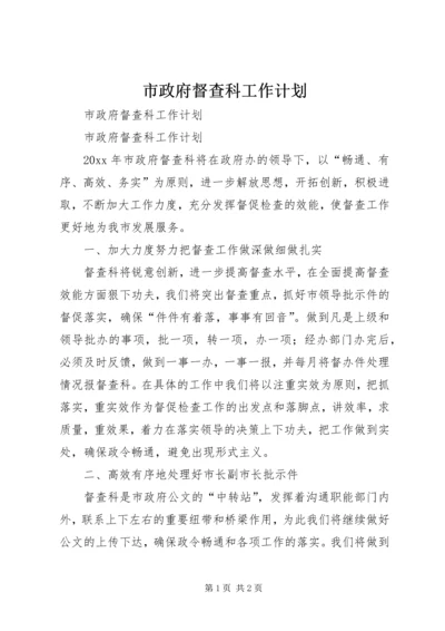 市政府督查科工作计划 (2).docx