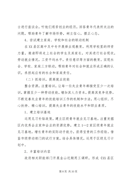 关于促进失业青年就业的思考.docx