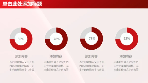 红色简约大气商务工作总结汇报通用PPT模板