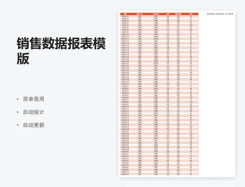 销售数据报表模版