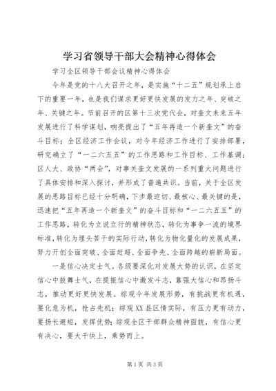 学习省领导干部大会精神心得体会 (3).docx