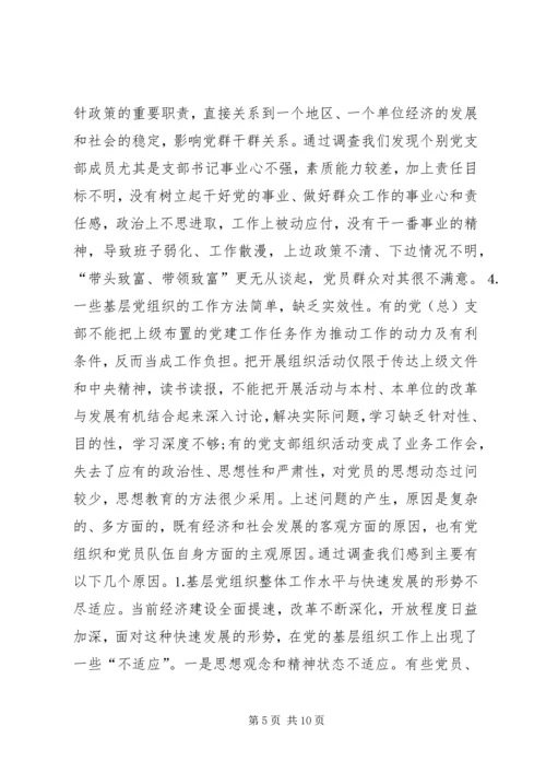 乡镇基层党组织建设情况调研报告.docx