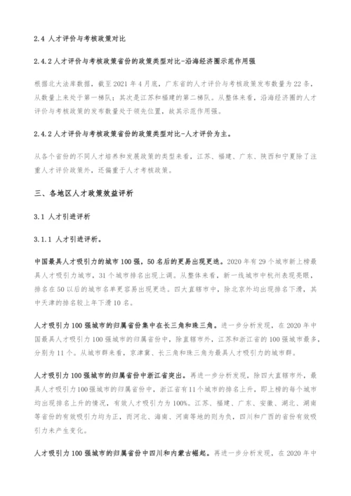 中国31省市人才政策对比及效益评价深度分析报告.docx