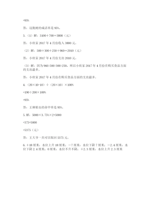 重庆市九龙坡区六年级下册数学期末测试卷及完整答案一套.docx
