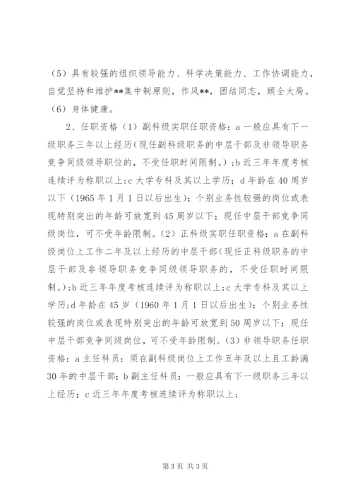 市委党校部分中层干部竞争上岗实施方案.docx