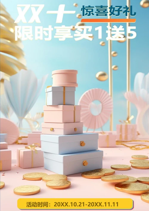 双十一购物节海报