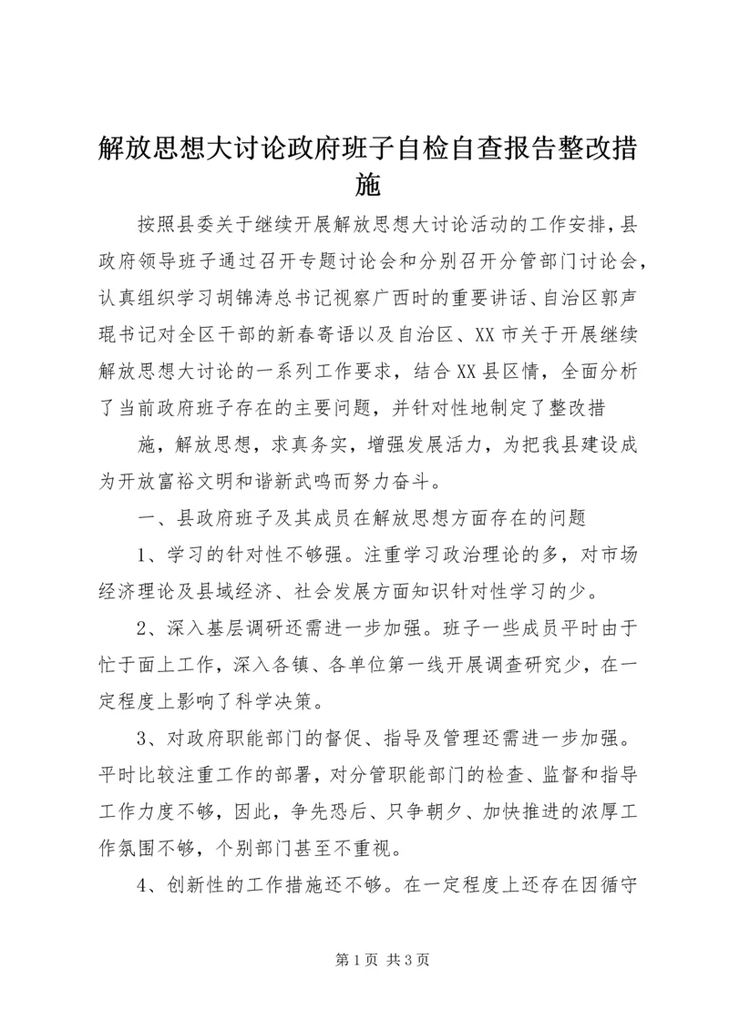 解放思想大讨论政府班子自检自查报告整改措施 (4).docx