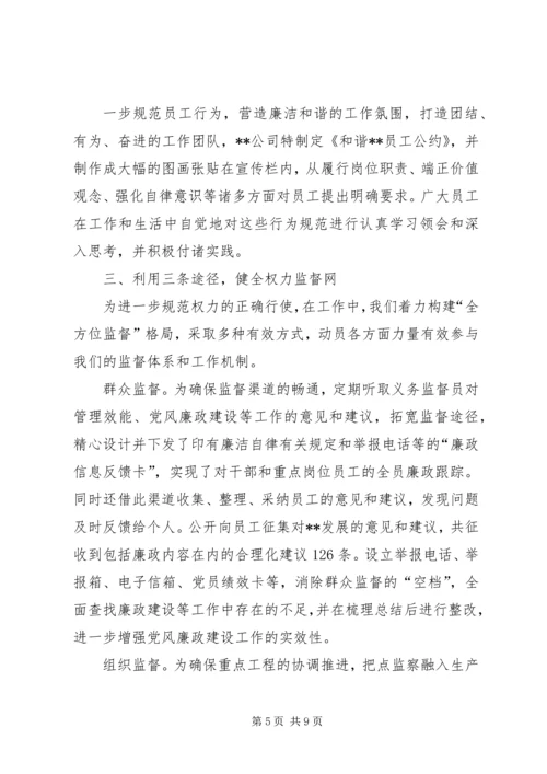 省公司党风廉政建设及内控合规检查组汇报材料 (2).docx