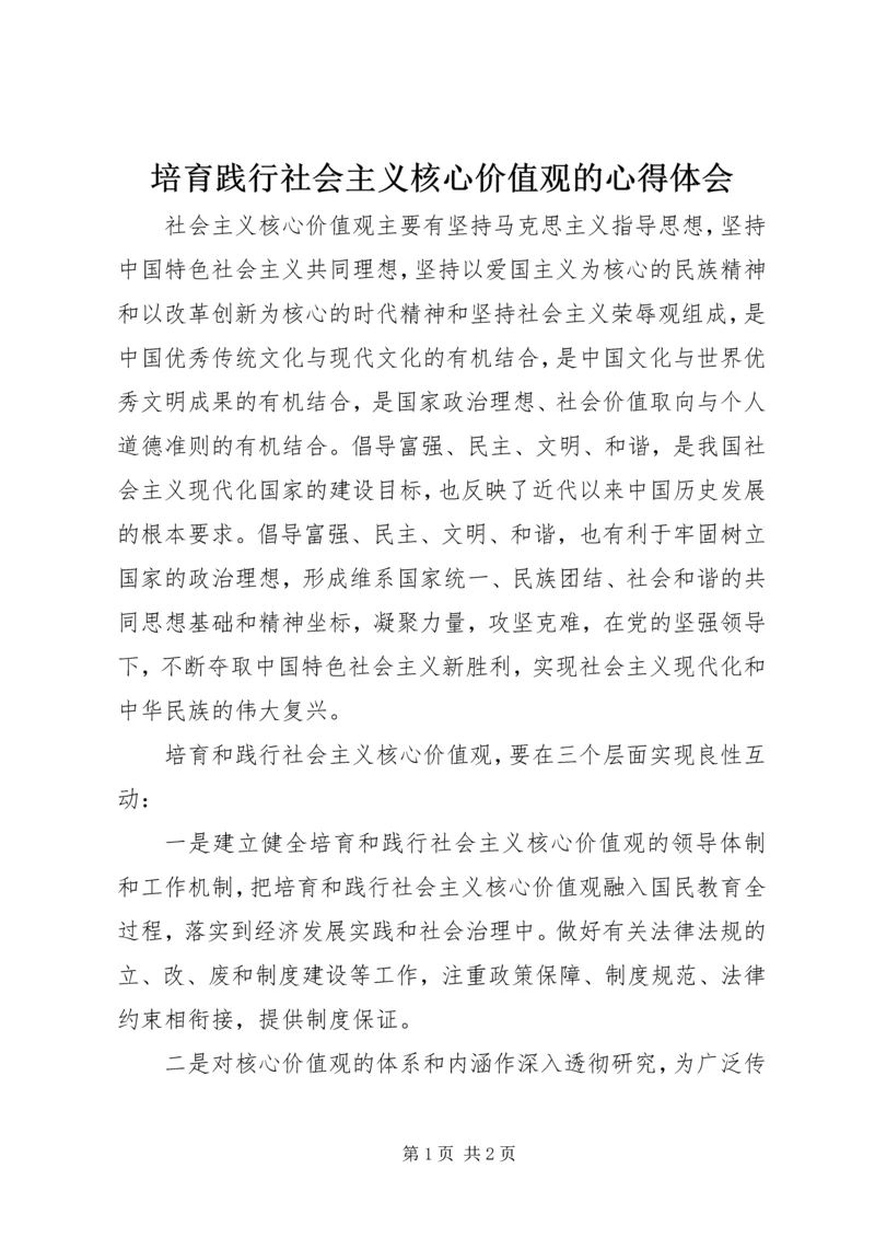 培育践行社会主义核心价值观的心得体会.docx