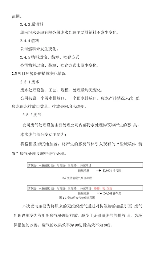 江阴市周南污水处理有限公司建设项目验收后变动环境影响分析