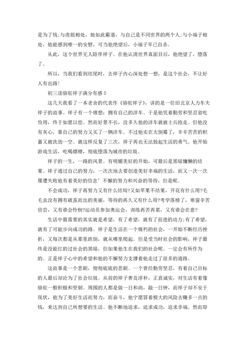 初三读骆驼祥子满分有感5篇.docx
