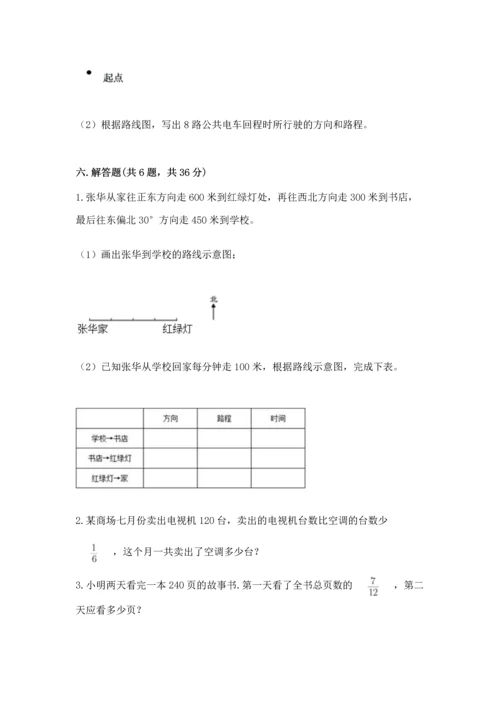 人教版六年级上册数学 期中测试卷带答案（夺分金卷）.docx