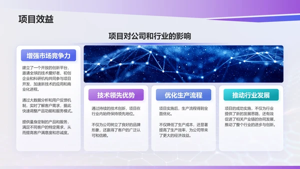 蓝色科技风科技项目汇报PPT模板