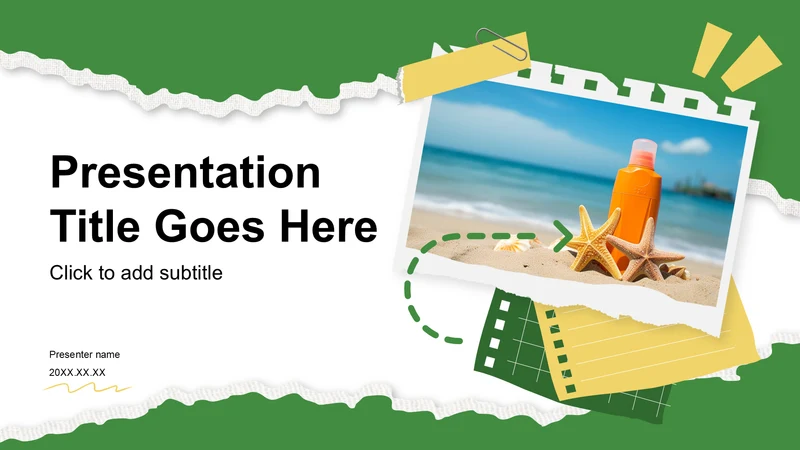 绿色简约风应届生求职作品集展示PPT主题