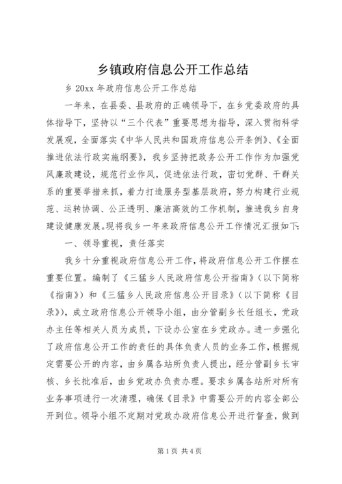 乡镇政府信息公开工作总结_1.docx