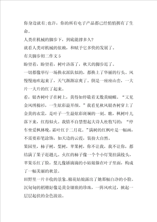 有关脚步初二作文