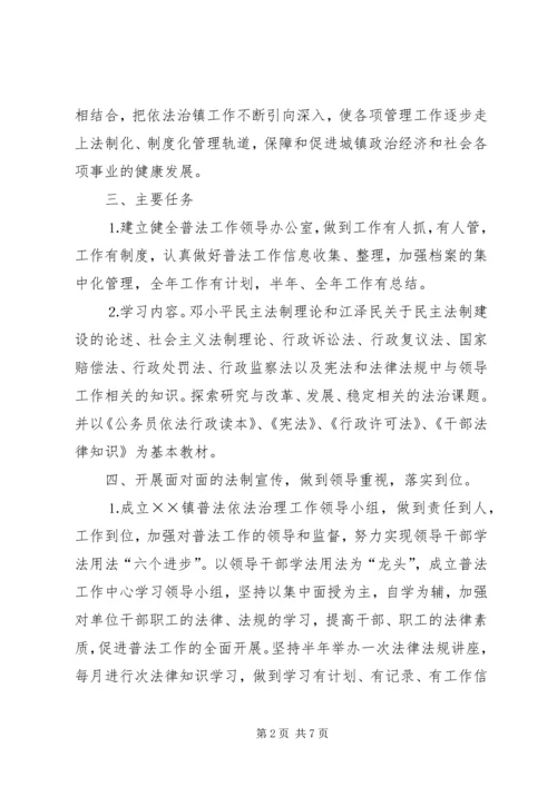 镇普法依法治理工作实施方案 (5).docx