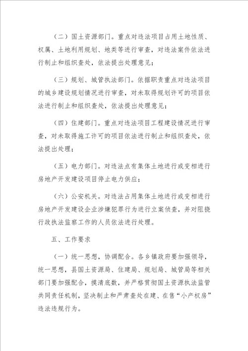 小产权房清查整改方案