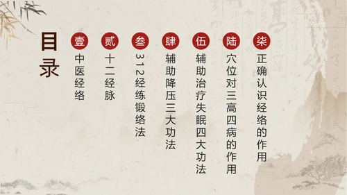 传统中国风中医经络养生PPT课件