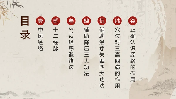 传统中国风中医经络养生PPT课件