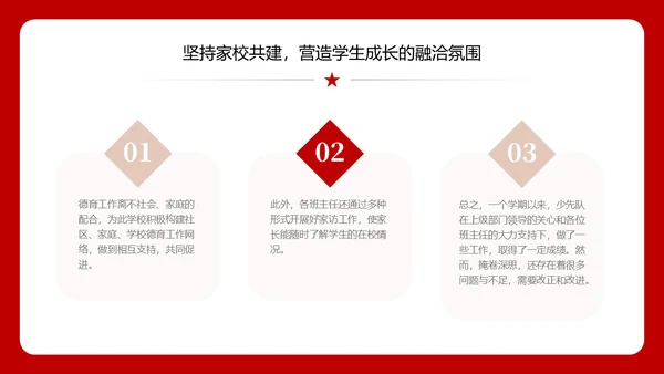 红色简约少先队工作汇报总结ppt建队日