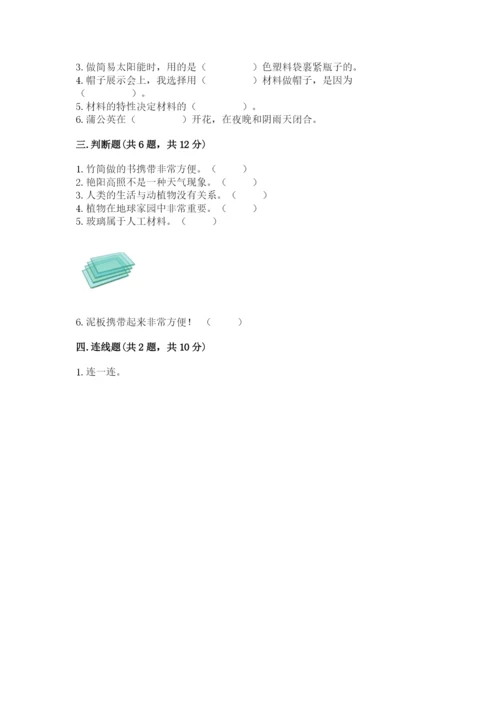 教科版二年级上册科学期末测试卷【a卷】.docx
