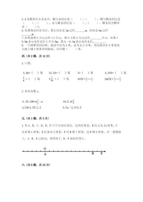 人教版六年级数学小升初试卷附参考答案（综合题）.docx