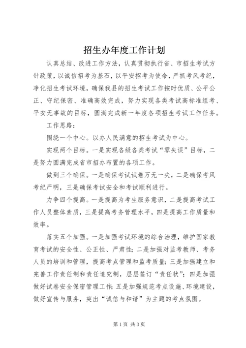 招生办年度工作计划.docx